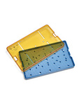 Sterilization Container Single-Level 25x15x2 cm with Perforated Lid and Silicone Mat, Ultem® Polymer, FST (Code: M-PDS-25-15-2)