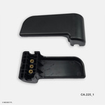 Tinget Autoclave Door Handle - Black, Three-Screw Mount