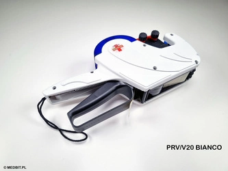 Medical Two-Line Labeling Gun PRINTEX V20 for Sterilization Documentation, Compatible with STEAM 26x16R Labels, PRV/V20 BIANCO