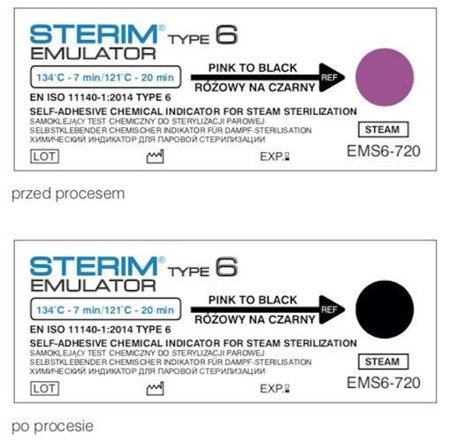 Class 6 - STERIM Emulator Class 6 strip test, 134/7 min. - 121/20 min. (250 pcs.)