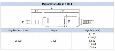 Micro-moteur / micromoteur STRONG 108EI