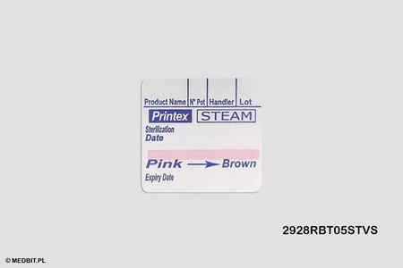 STEAM – Etykiety 3-rzędowe do metkownicy Printex V30, Blitz, Meteo 29x28 mm, 500 szt., wskaźnik parowy, klasa 1, PRINTEX MEDICAL