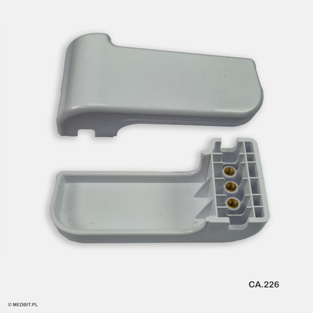 Poignée de porte d’autoclave Tinget blanche à trois vis CA.226