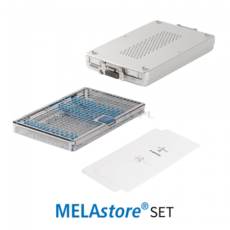 Caixa de Esterilização MELAG MELAstore BOX 100 para Instrumentos Médicos, Odontológicos e Cosméticos, Compatível com MELAstore-Tray 100/50, Código ME01191