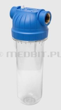 10 Zoll Filtergehäuse transparent, 1/2 Zoll Gewinde, für Wasserfiltration, HYDROLAB A-OP-010-12