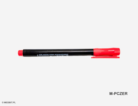 Waterproof Sterilization Marker Pen Red Steristar M-PCZER – Permanent, Non-Toxic, Fast-Drying, 1mm Tip for Medical, Beauty, Tattoo, and Podiatry Use