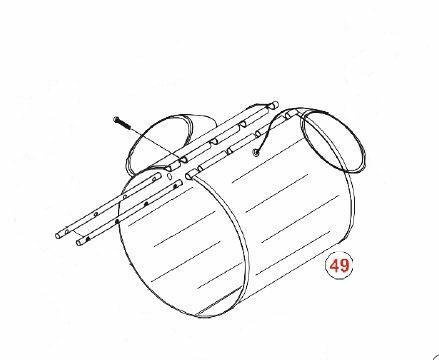 Externer Kammertauchsieder für Autoklav SciCan BRAVO 1700W, Original Ersatzteil, SCICAN 41000140000