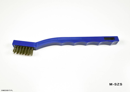 Stahlbürste zur Reinigung von Werkzeugen, Edelstahlborsten, Kunststoffgriff, 18 cm, MEDBIT.PL