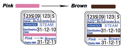 STEAM 3-Line Sterilization Label for Printex V30, BLITZ – 29x28 mm, Class 1 Indicator, 500 Labels, PRINTEX MEDICAL