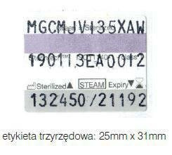 3-row label for GK-type labeler (STEAM)