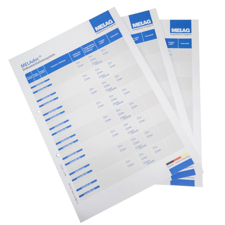 Folhas de documentação MELAdoc para autoclaves Melag – 10 blocos x 100 folhas (1000 formulários) para registro de processos de esterilização