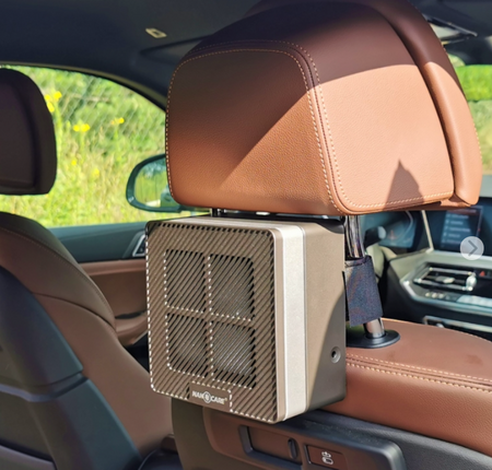 Aseptica Cubic Nero – Purificatore d’Aria Professionale con Filtro HEPA H13, Carboni Attivi, Fotocatalisi e Lampada UV-C, per Auto, Ufficio e Casa