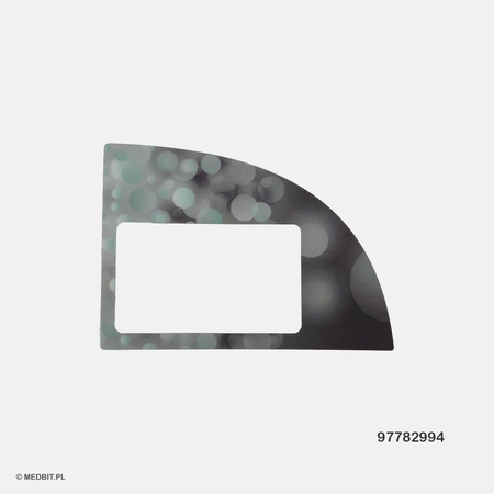 Cefla Bravo G4 front panel adhesive label for autoclave, part 97782994