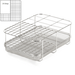 Panier à instruments vertical G en acier inoxydable pour thermodésinfecteur MELAtherm MELAG, compatible avec embouts 11 mm et 16 mm