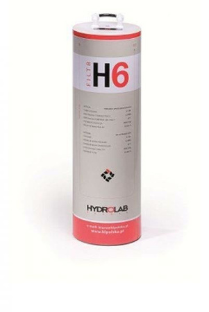 Filtr jonowymienny HYDROLAB H6 5000ml do demineralizacji wody, kompatybilny z demineralizatorami HLP, Basic, Technical PLUS, SPRING