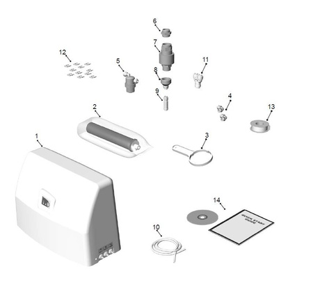 Wasser-Demineralisierer PURE 500 mit Umkehrosmose, kompatibel mit BRAVO G4 Autoklaven, CEFLA M7C200011