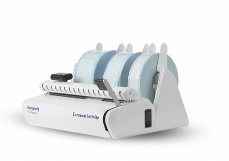 Seladora de Embalagens Médicas EURONDA EUROSEAL INFINITY 31 cm, Impulsiva, 12 mm, Norma EN 868-5/EN 11607-2, Carcaça Metálica