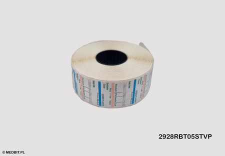 Étiquette 3 lignes pour étiqueteuse Printex V30, Blitz, stérilisation plasma, 28x29 mm, indicateur classe 1, 500 pièces, PRINTEX MEDICAL