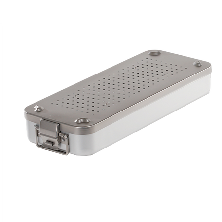 Sterilisationscontainer 17M MELAG, perforierter Deckel und Boden, 100 Einwegfilter, 41x14x5 cm