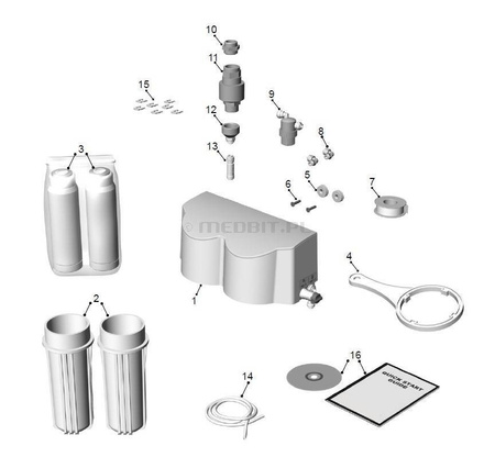 Desmineralizador de Água PURE 100 para Autoclaves BRAVO G4, CEFLA, 3,3kg, 120L, Código M7C200010