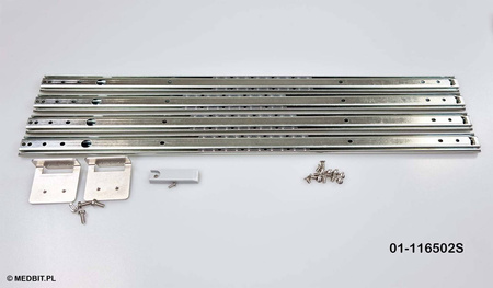 Ensemble de glissières pour tiroir STATIM 6000B G4+ SciCan – kit de remplacement original pour autoclave, 4 glissières, 2 supports, vis, réf. 01-116502S