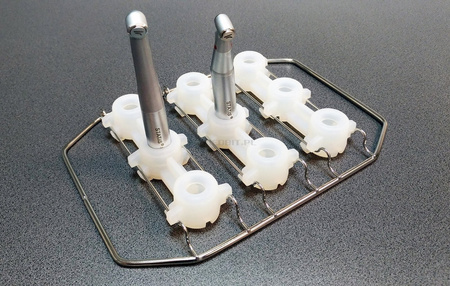 Supporto per 21 punte odontoiatriche HYDRIM M2/G4 (01-113112S) per lavatrici-disinfettatrici SciCan, acciaio e silicone