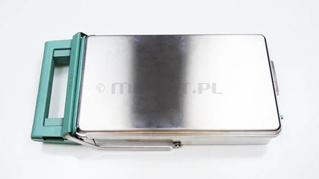 Cassette de stérilisation pour autoclave STATIM 7000 avec poignée verte, joint et support métallique, SCICAN 01-110288S