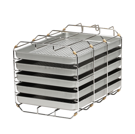 A Plus Rack for 45 cm Chamber Autoclaves, Long, Compatible with MELAG Vacuclaves, 5 Trays or 3 MELAstore 100 Cassettes, ME82630