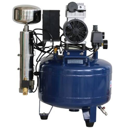 Compresor de aire dental DynAir DA700D con secador de aire, sin aceite, 30L, para un sillón, Dynamic
