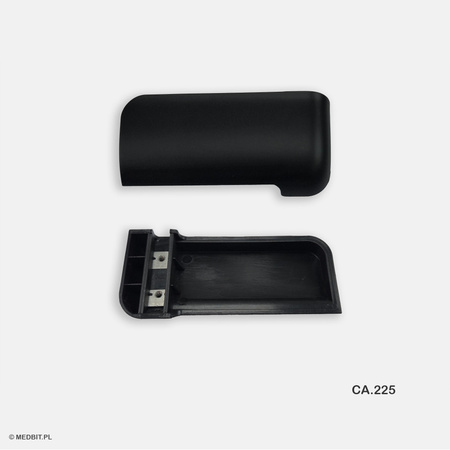 Poignée de porte d'autoclave Tinget CA.225 - Noire - Fixation 2 vis