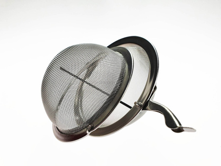 Contenant pour fraises dentaires en forme de boule, inox, fermeture à clip, diamètre 6,5 cm, compatible HYDRIM SciCan, MEDBIT.PL