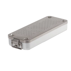 Contenitore per sterilizzazione strumenti MELAG 23M con 100 filtri monouso, 42x16x6 cm, per uso medico, estetico e tatuaggi