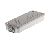 Contenitore per sterilizzazione 15M MELAG con 100 filtri monouso, 35x12x4,5 cm, conforme EN 868-8, codice ME01152