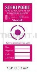 Indicador de Esterilização a Vapor STEAM Classe 6 STERIPOINT 134°C/5,3min - 121°C/15min, 250 unid., STERLAB